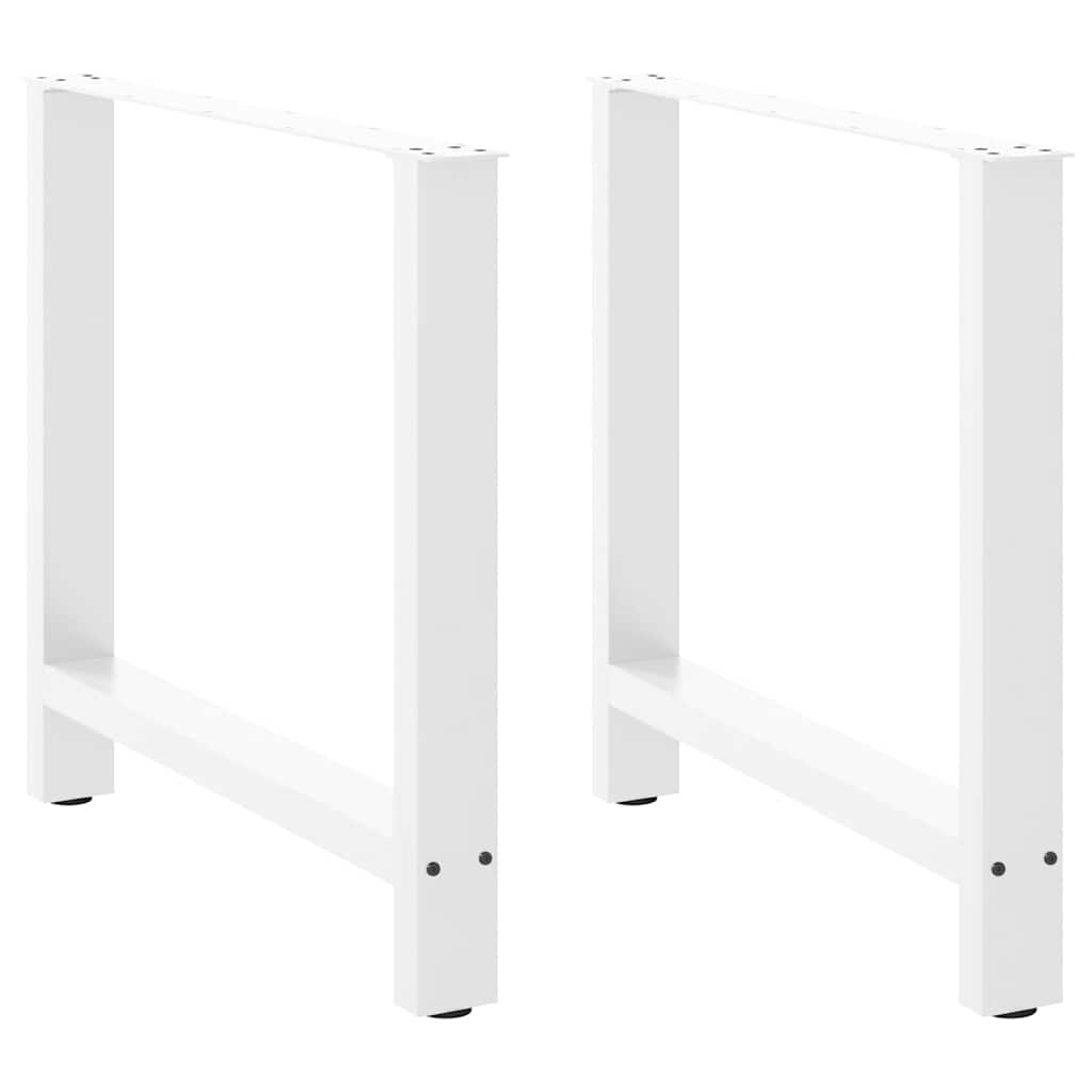 vidaXL Dining Table Legs White 2 pcs. 80x(72-73) cm Steel