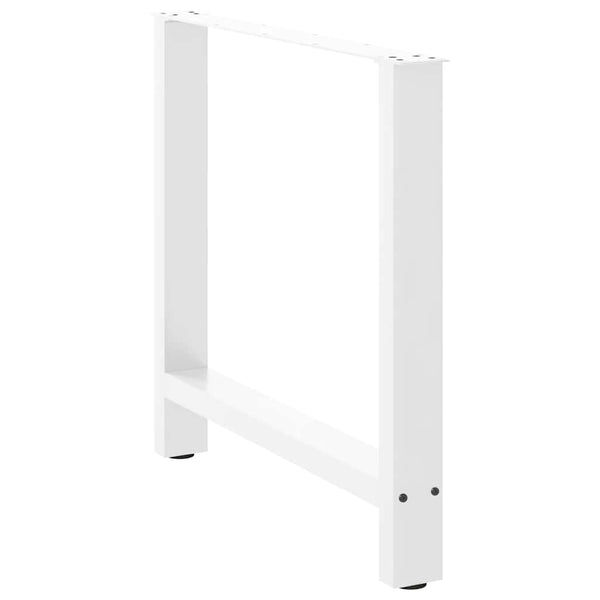 vidaXL Dining Table Legs White 2 pcs. 80x(72-73) cm Steel