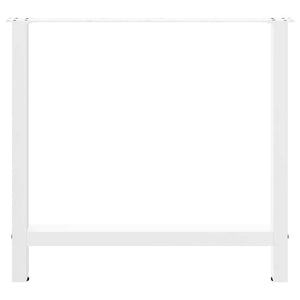 vidaXL Dining Table Legs White 2 pcs. 80x(72-73) cm Steel