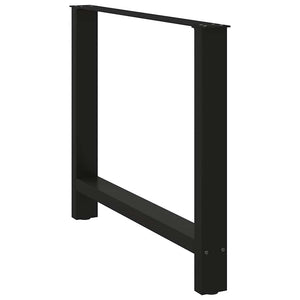 vidaXL Dining Table Legs Black 2 pcs 90x(72-73) cm Steel