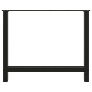 vidaXL Dining Table Legs Black 2 pcs 90x(72-73) cm Steel