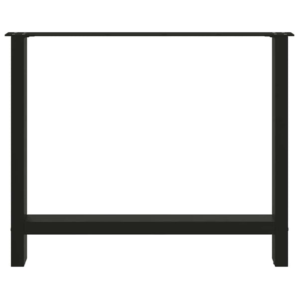 vidaXL Dining Table Legs Black 2 pcs 90x(72-73) cm Steel