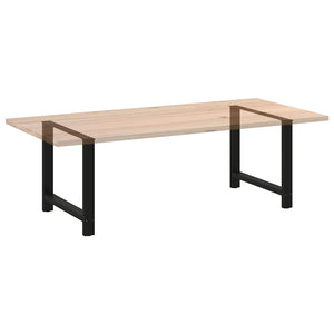 vidaXL Dining Table Legs Black 2 pcs 90x(72-73) cm Steel