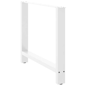 vidaXL Dining Table Legs White 2 pcs. 90x(72-73) cm Steel