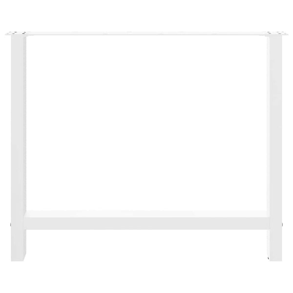 vidaXL Dining Table Legs White 2 pcs. 90x(72-73) cm Steel