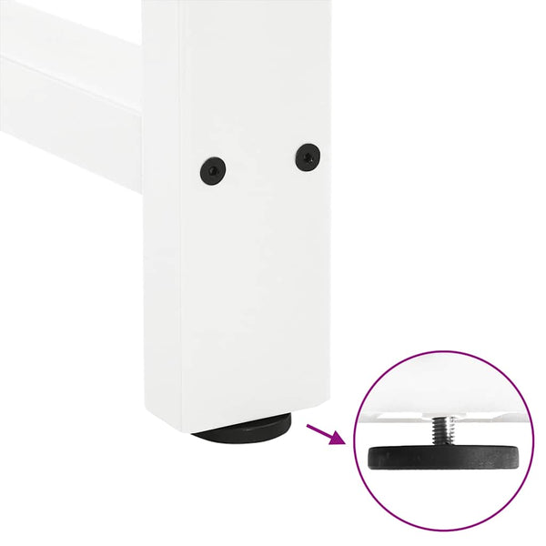 vidaXL Dining Table Legs White 2 pcs. 90x(72-73) cm Steel