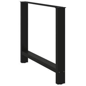 vidaXL Dining Table Legs Black 2 pcs. 100x(72-73) cm Steel