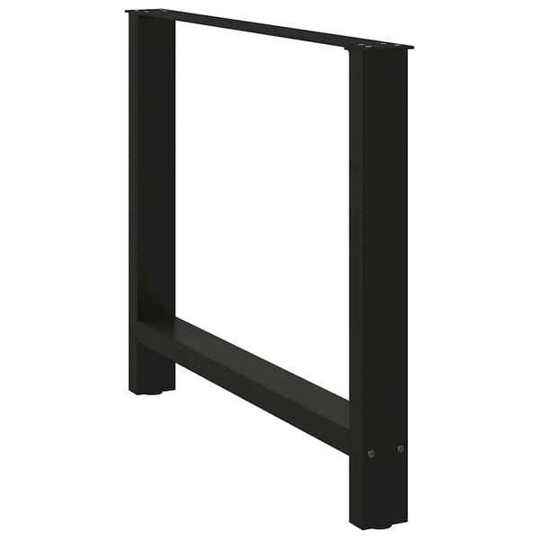 vidaXL Dining Table Legs Black 2 pcs. 100x(72-73) cm Steel