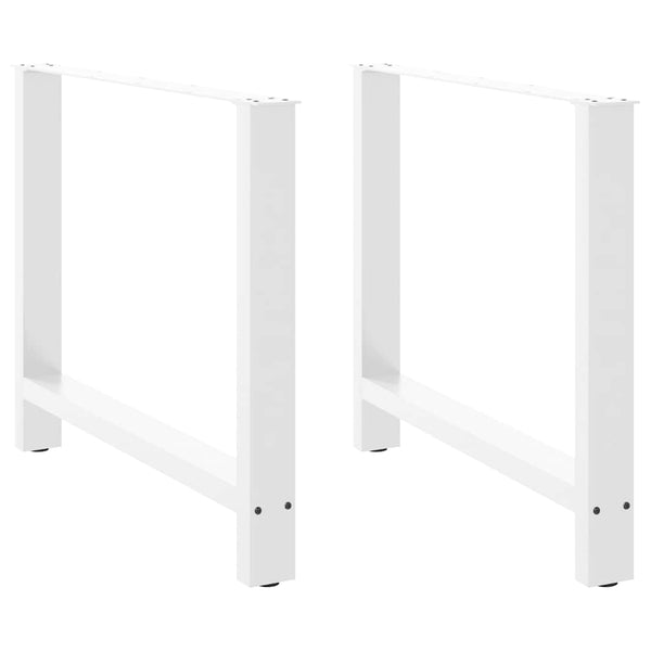 vidaXL Dining Table Legs White 2 pcs. 100x(72-73) cm Steel