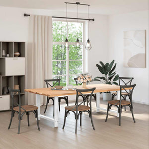 vidaXL Dining Table Legs White 2 pcs. 100x(72-73) cm Steel