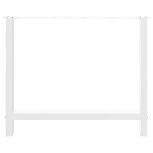 vidaXL Dining Table Legs White 2 pcs. 100x(72-73) cm Steel