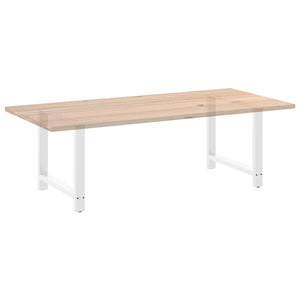 vidaXL Dining Table Legs White 2 pcs. 100x(72-73) cm Steel