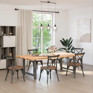 vidaXL Dining Table Legs Anthracite 2 pcs. 100x(72-73) cm Steel