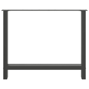 vidaXL Dining Table Legs Anthracite 2 pcs. 100x(72-73) cm Steel