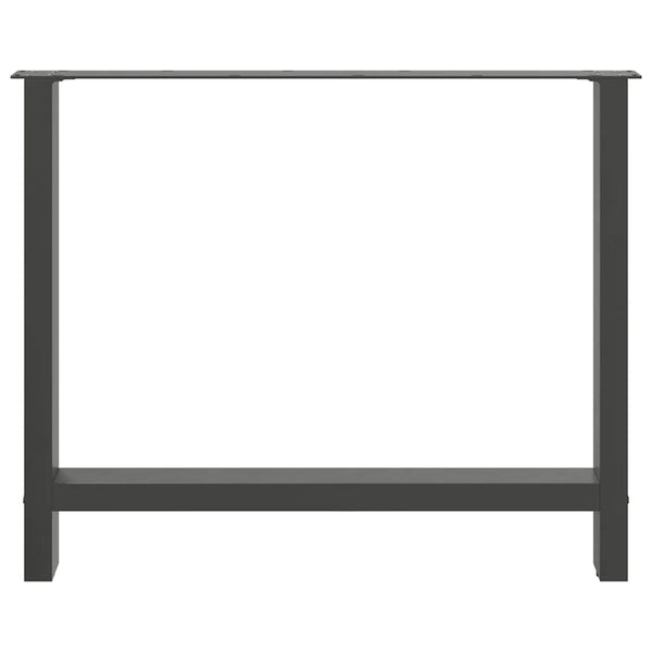 vidaXL Dining Table Legs Anthracite 2 pcs. 100x(72-73) cm Steel