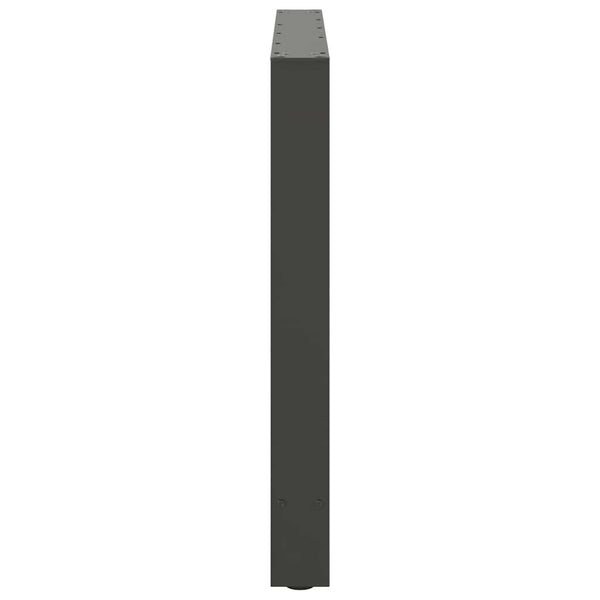 vidaXL Dining Table Legs Anthracite 2 pcs. 100x(72-73) cm Steel