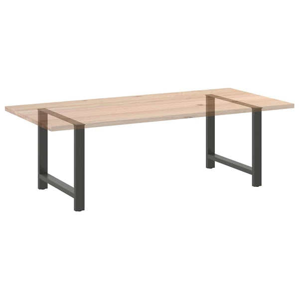 vidaXL Dining Table Legs Anthracite 2 pcs. 100x(72-73) cm Steel