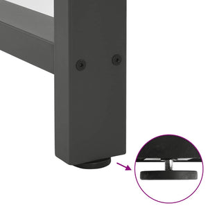 vidaXL Dining Table Legs Anthracite 2 pcs. 100x(72-73) cm Steel