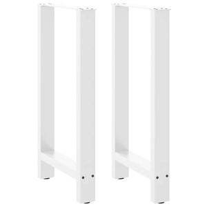 vidaXL Bar Table Legs White 2 pcs 40x(90-91) cm Steel