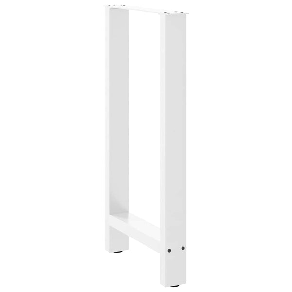 vidaXL Bar Table Legs White 2 pcs 40x(90-91) cm Steel