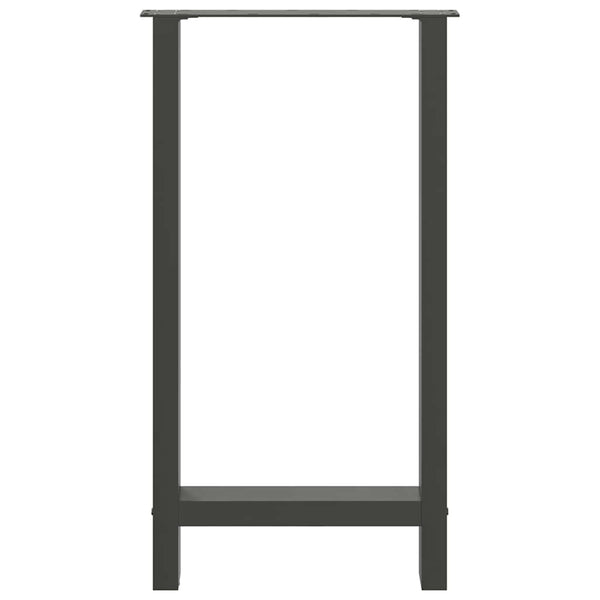 vidaXL Bar Table Legs Anthracite 2 pcs. 40x(90-91) cm Steel