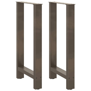 vidaXL Bar Table Legs Natural Steel 2 pcs. 40x(90-91) cm Steel