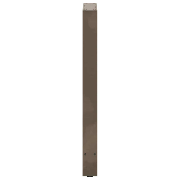 vidaXL Bar Table Legs Natural Steel 2 pcs. 40x(90-91) cm Steel