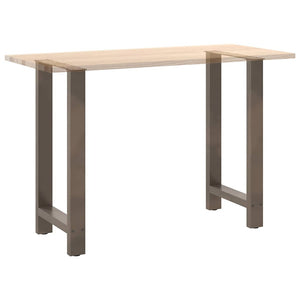 vidaXL Bar Table Legs Natural Steel 2 pcs. 40x(90-91) cm Steel