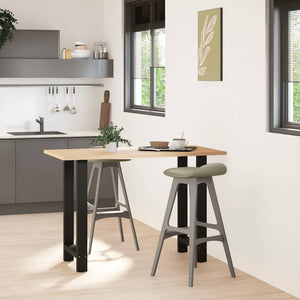 vidaXL Bar Table Legs Black 2 pcs 50x(90-91) cm Steel
