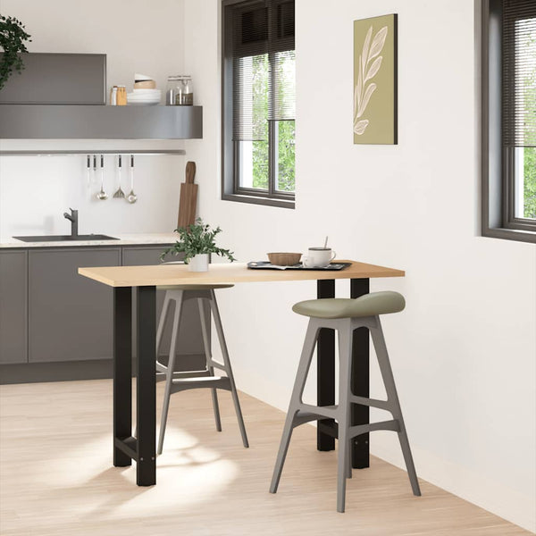 vidaXL Bar Table Legs Black 2 pcs 50x(90-91) cm Steel