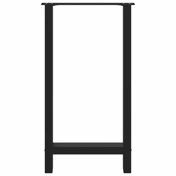 vidaXL Bar Table Legs Black 2 pcs 50x(90-91) cm Steel