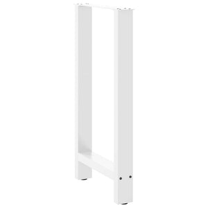 vidaXL Bar Table Legs White 2 pcs 50x(90-91) cm Steel