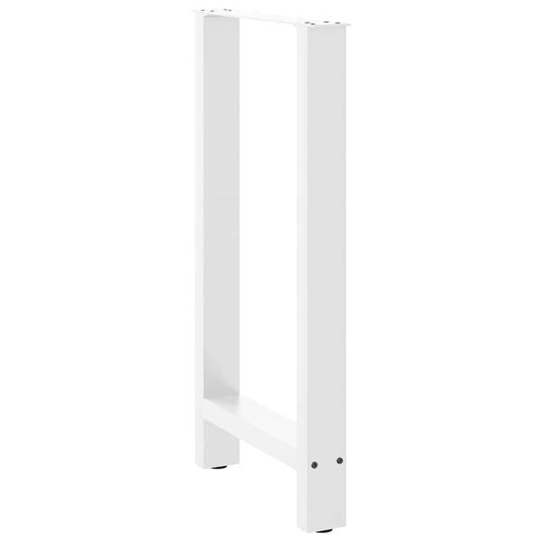 vidaXL Bar Table Legs White 2 pcs 50x(90-91) cm Steel