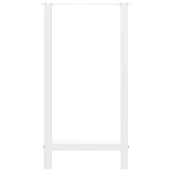 vidaXL Bar Table Legs White 2 pcs 50x(90-91) cm Steel