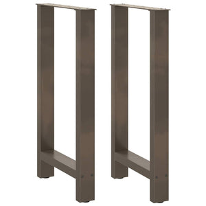 vidaXL Bar Table Legs Natural Steel 2 pcs. 50x(90-91) cm Steel