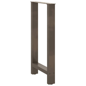 vidaXL Bar Table Legs Natural Steel 2 pcs. 50x(90-91) cm Steel