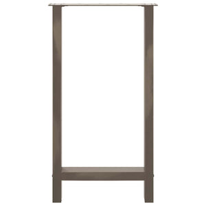 vidaXL Bar Table Legs Natural Steel 2 pcs. 50x(90-91) cm Steel