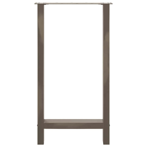 vidaXL Bar Table Legs Natural Steel 2 pcs. 50x(90-91) cm Steel