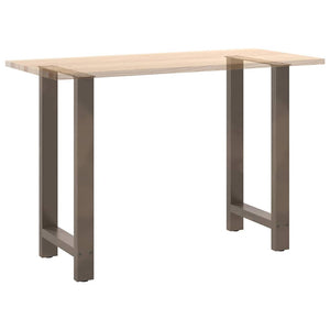 vidaXL Bar Table Legs Natural Steel 2 pcs. 50x(90-91) cm Steel