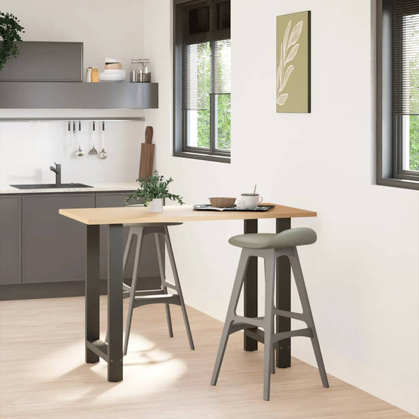 vidaXL Bar Table Legs Anthracite 2 pcs. 60x(90-91) cm Steel