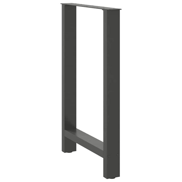 vidaXL Bar Table Legs Anthracite 2 pcs. 60x(90-91) cm Steel