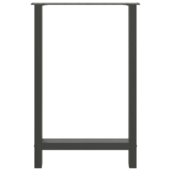 vidaXL Bar Table Legs Anthracite 2 pcs. 60x(90-91) cm Steel