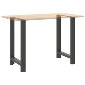 vidaXL Bar Table Legs Anthracite 2 pcs. 60x(90-91) cm Steel