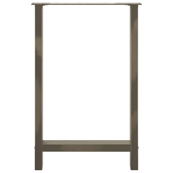 vidaXL Bar Table Legs Natural Steel 2 pcs 60x(90-91) cm Steel