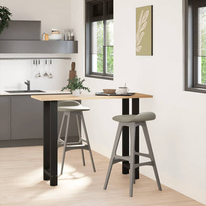 vidaXL Bar Table Legs Black 2 pcs. 40x(100-101) cm Steel