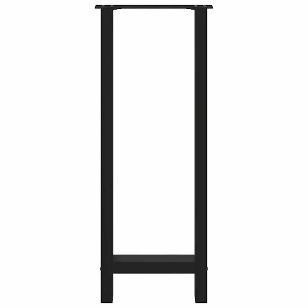 vidaXL Bar Table Legs Black 2 pcs. 40x(100-101) cm Steel
