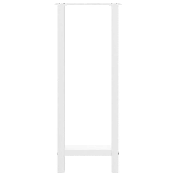 vidaXL Bar Table Legs White 2 pcs 40x(100-101) cm Steel