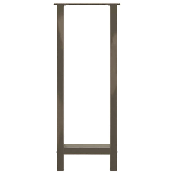 vidaXL Bar Table Legs Natural Steel 2 pcs 40x(100-101) cm Steel