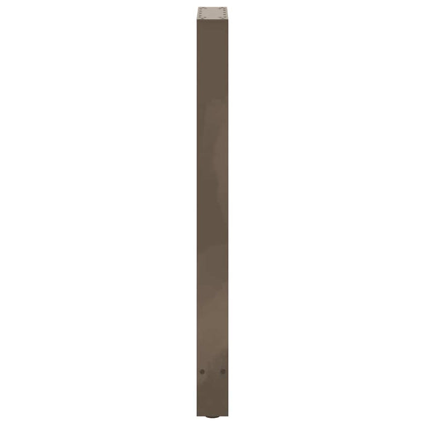 vidaXL Bar Table Legs Natural Steel 2 pcs 40x(100-101) cm Steel