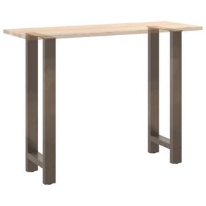 vidaXL Bar Table Legs Natural Steel 2 pcs 40x(100-101) cm Steel